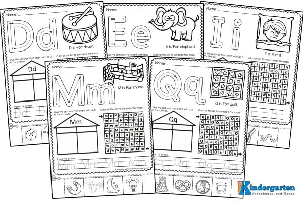 Learning your ABCs is one of the most important skills in your academic career! You can't learn to read or write until you have mastered the alphabet!

Kids will have fun practicing forming their alphabet letters, recognizing upper and lowercase letters, working on letter recognition,  improving fine motor skills, and recognizing beginning word sounds / phonemic awareness with these fun and Free Printable Alphabet Worksheets for preschoolers, kindergarteners, and grade 1 students.

Whether you are a parent, classroom teacher, or homeschooler you will love that these kindergarten alphabet worksheets are no prep. Just print the black and white sheets and you are ready to practice. Pull out just the letter of the week, add to seat work, use as extra practice, add to a literacy center, use it for summer learning, or whatever else you like. Plus, these handwriting worksheets are FUN!
