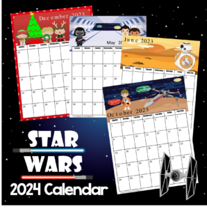FREE Star Wars Calendar 2024 Printable