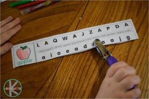 FREE Alphabet Hole Punching