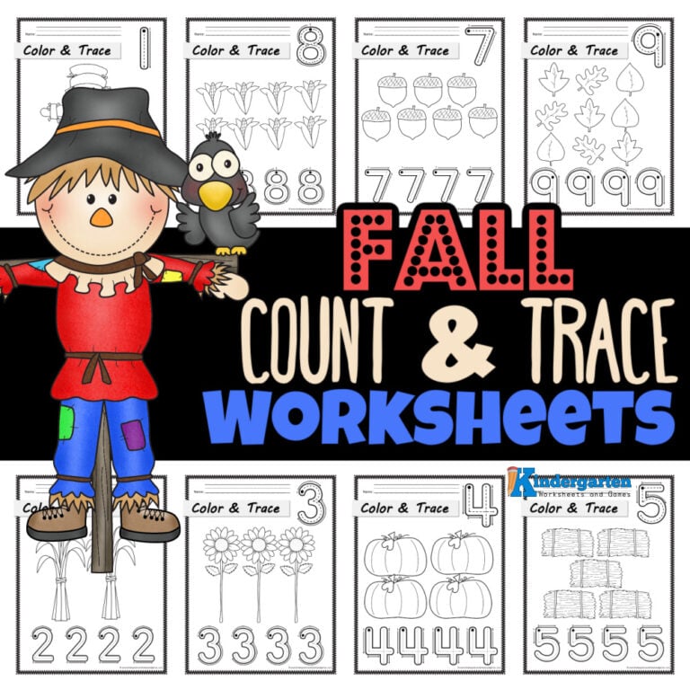 Fall Number Tracing Worksheets