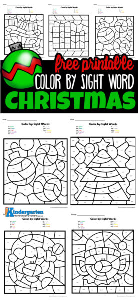 Practice kindergarten sight words while having fun with these color by sight word free pdf pages. These christmas color by number kindergarten, pre-k, and first grade allow children to reveal holiday images such as Santa Claus, Christmas tree, ornament balls, and more while practicing Christmas sight words. Simply print christmas color by sight word and you are ready to play and learn. Practice kindergarten sight words while having fun with these color by sight word free pdf pages. These christmas color by number kindergarten, pre-k, and first grade allow children to reveal holiday images such as Santa Claus, Christmas tree, ornament balls, and more while practicing Christmas sight words. Simply print christmas color by sight word and you are ready to play and learn.