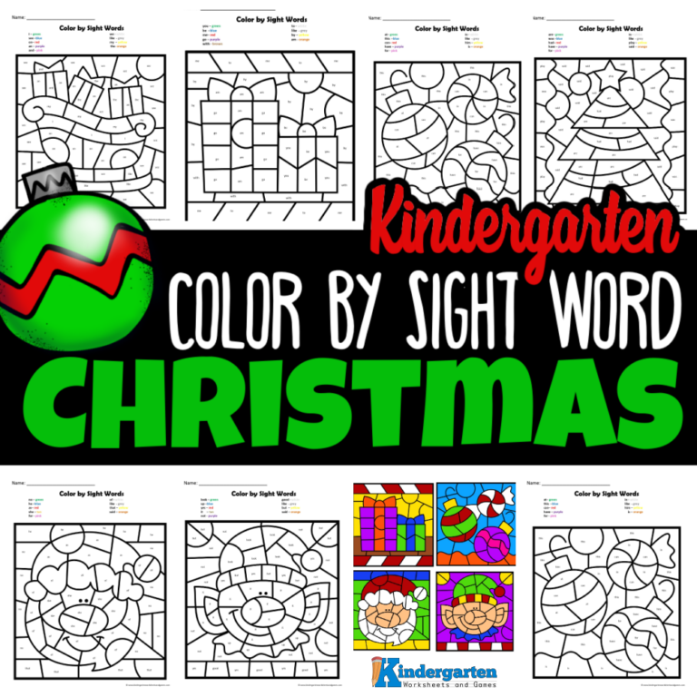 Christmas Color by Sight Word