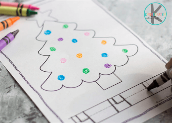 Get your little ones into the holiday spirit with this adorable Christmas tree counting book, perfect for preschool to first-grade students to practice counting from 1-30 while adding ornaments and tracing numbers!