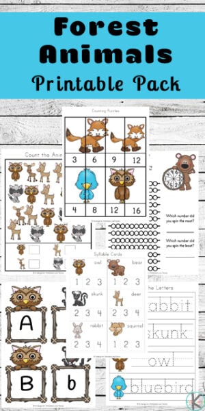 How many animal themed math worksheets for kindergarten