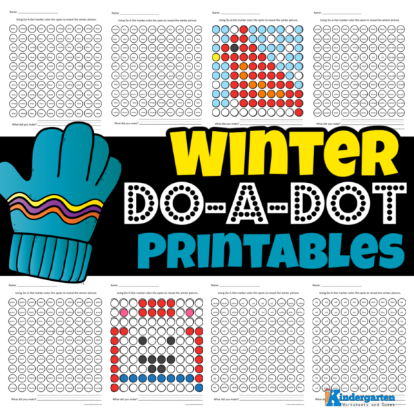 Check out these winter dot marker printables for a fun way to learn color words with preschoolers and early grade school kids this December and January!