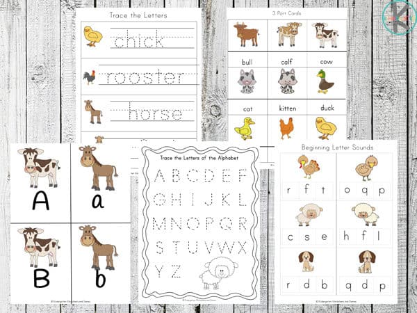 Free Farm Animals Worksheets