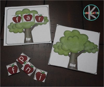 Kindergarten Sight Words Game perfect for fall