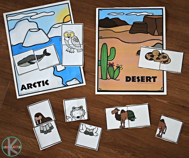 FREE Silly Puzzles Animal Habitats Activity