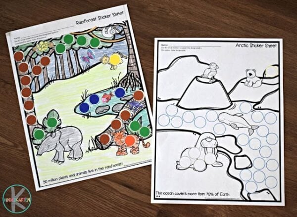 Make learning about animal habitats exciting for kids with these easy-to-use worksheets that allow them to decorate scenes using stickers while they explore different environments!