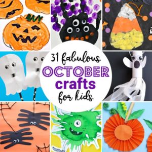 Discover a fantastic selection of October crafts for kids that are fun and a little spooky, perfect for toddlers to second graders to celebrate the fall season!