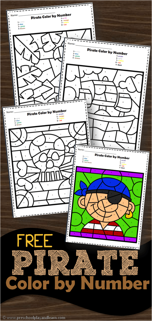 FREE Printable Kindergarten Math Coloring Worksheets
