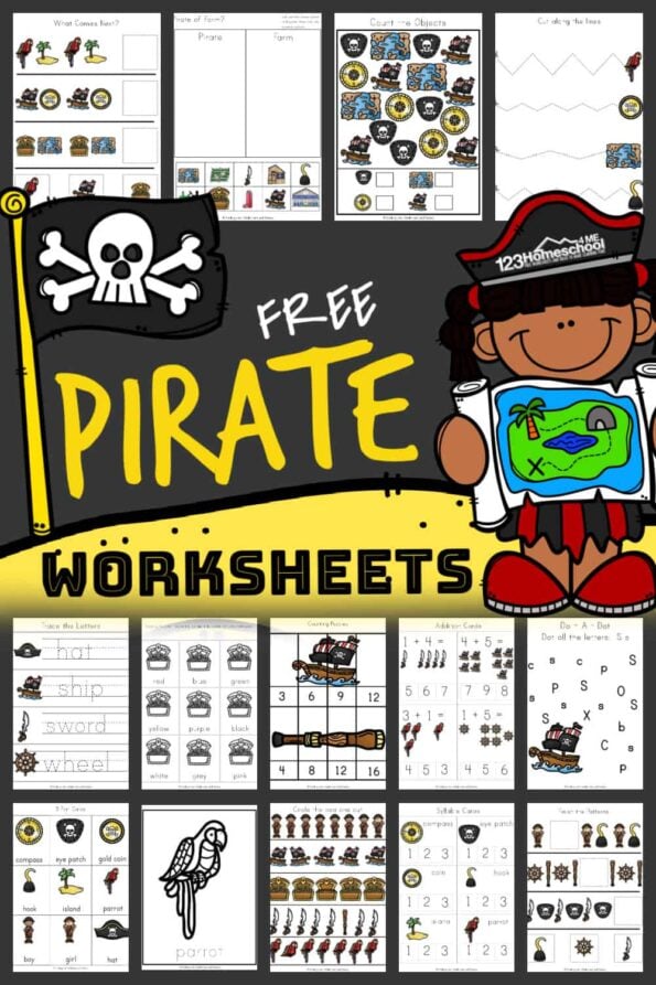 FREE Printable PIRATE Worksheets