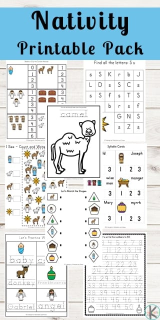 FREE Nativity Worksheets Printables