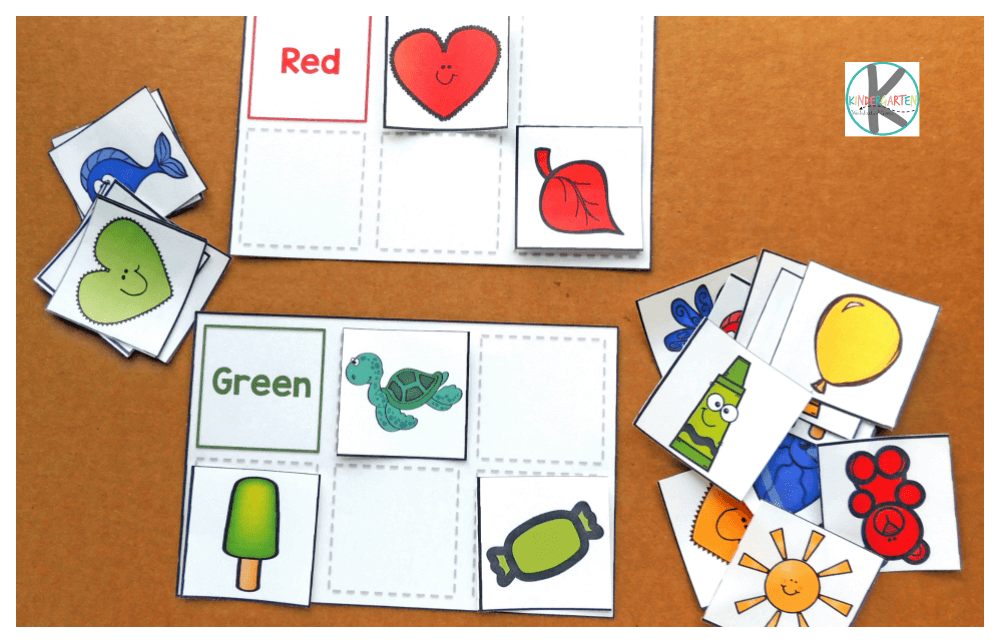 Learn Kindergarten Colors With Color Sorting Mats
