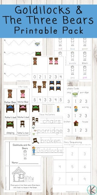 🐻🐻🐻 FREE Goldilocks and the Three Bears Worksheets