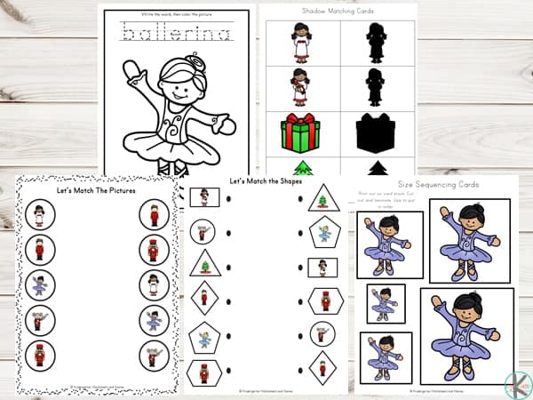 FREE Nutcracker Worksheets Printables Pack