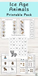 FREE Ice Age Animals Worksheets