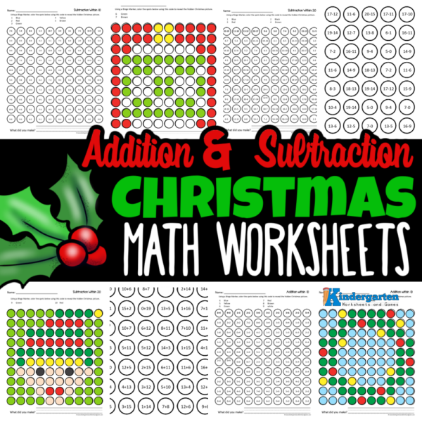 Get your kids excited about math this holiday season with our free Christmas bingo dauber printables, featuring fun addition and subtraction worksheets designed for kindergarten and first grade that help them practice their math skills while revealing festive mystery pictures!