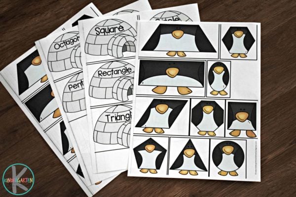 Penguin Shape Sort for Kids