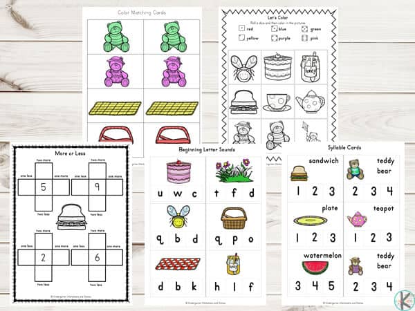 FREE Teddy Bear Picnic Printable Pack