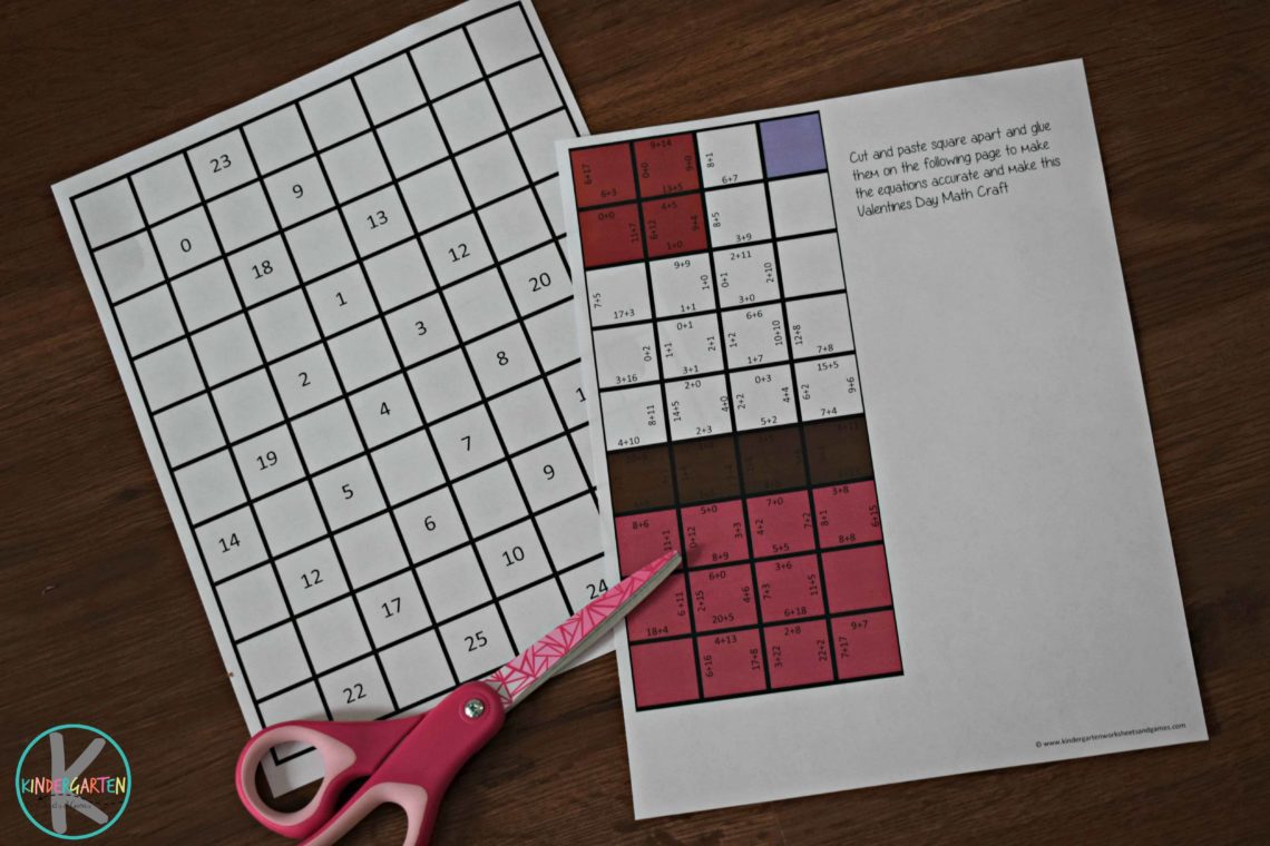 FREE Valentines Day Math Craft