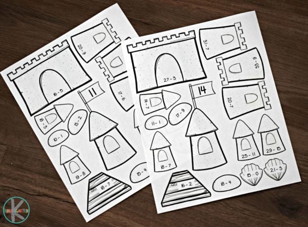 summer-subtraction-worksheets