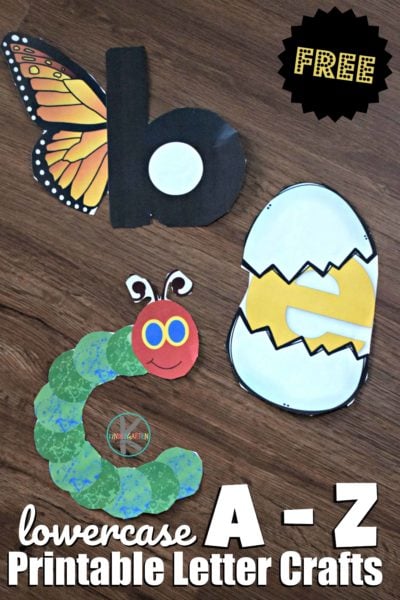 FREE Printable Lowercase Alphabet Crafts