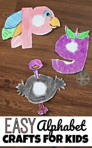 Printable Lowercase Letter Crafts – Kindergarten Worksheets and Games