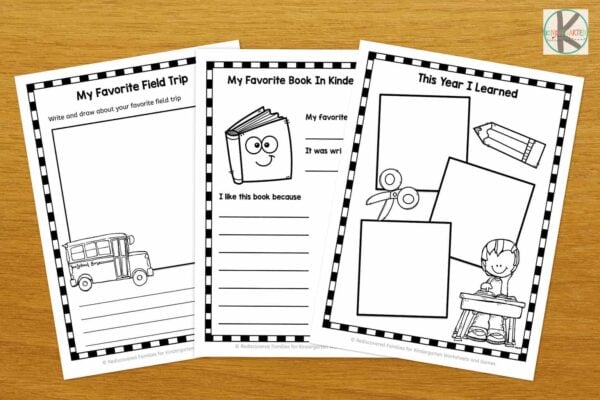 End of School Year Memories Worksheet, Fun