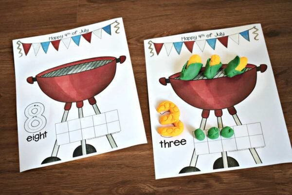 Fun, hands-on 4th of July counting activity for kids