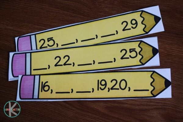 This back to school printable is a fun way to work on kindergarten counting