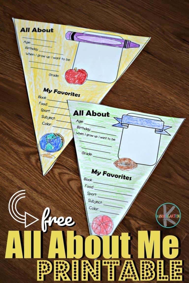 All About Me Printable Puzzle