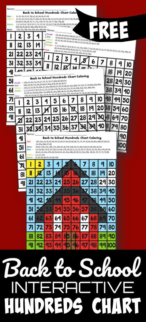 Back to school interactive hundreds chart