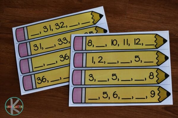 FREE Printable Back to School Math Activity to help kindergartners practice counting to 10, counting to 20 and counting to 30