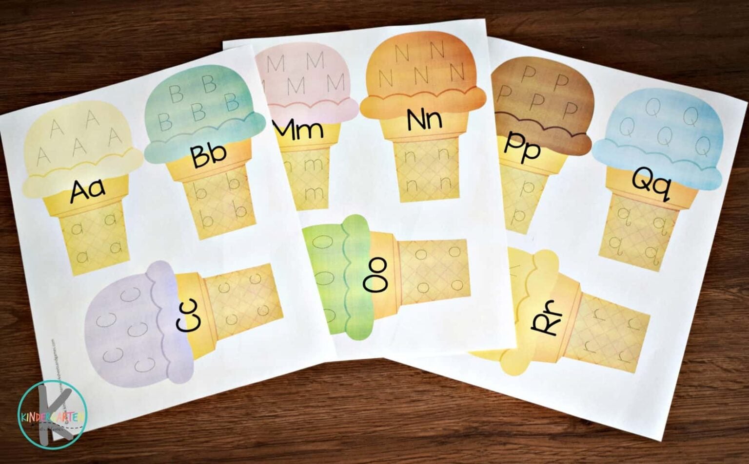 Ice Cream Cone Alphabet Tracing
