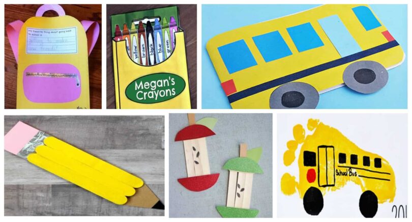 35 Back to School Crafts for Preschoolers and Kindergarten