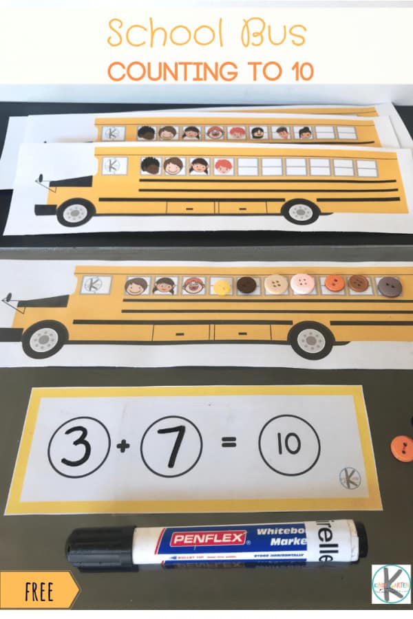 FREE School Bus Games – Counting to 10