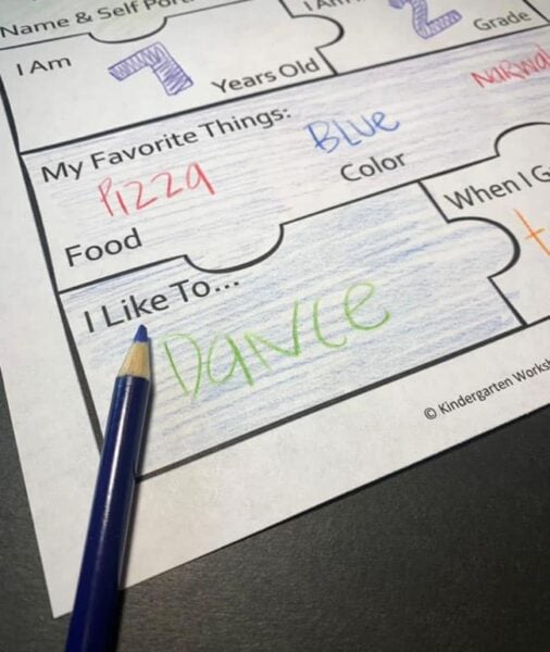 This is such a unique and clever all about me activity for preschoolers, kindergartners, and first graders