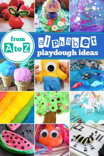 Kids of all ages will have fun learning their letters, strengthening their hand muscles, and exploring their creativity and they play and learn with these Playdough Activities. We have over 100 really fun playdough ideas for toddler, preschool, pre-k, kindergarten, and first grade kids. In fact we have a playdough activities for kids for every alphabet letter from A to Z!