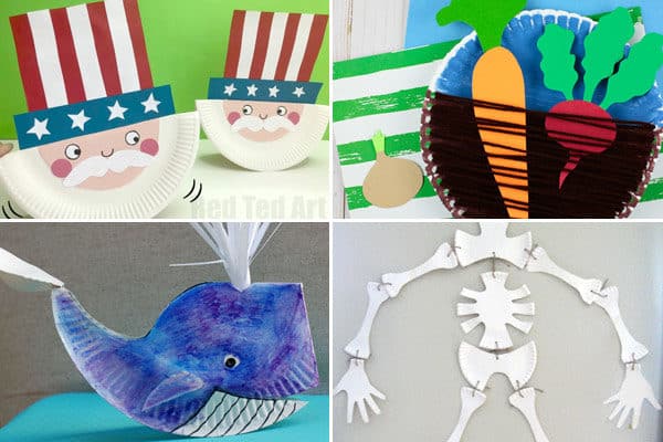 paper plate crafts for letter u v w x
