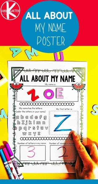FREE Watermelon All About Me Poster - kids will have fun with this adorable back to school printable to get to know others students #kindergarten #allaboutme #backtoschool