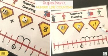 free superhero counting worksheets