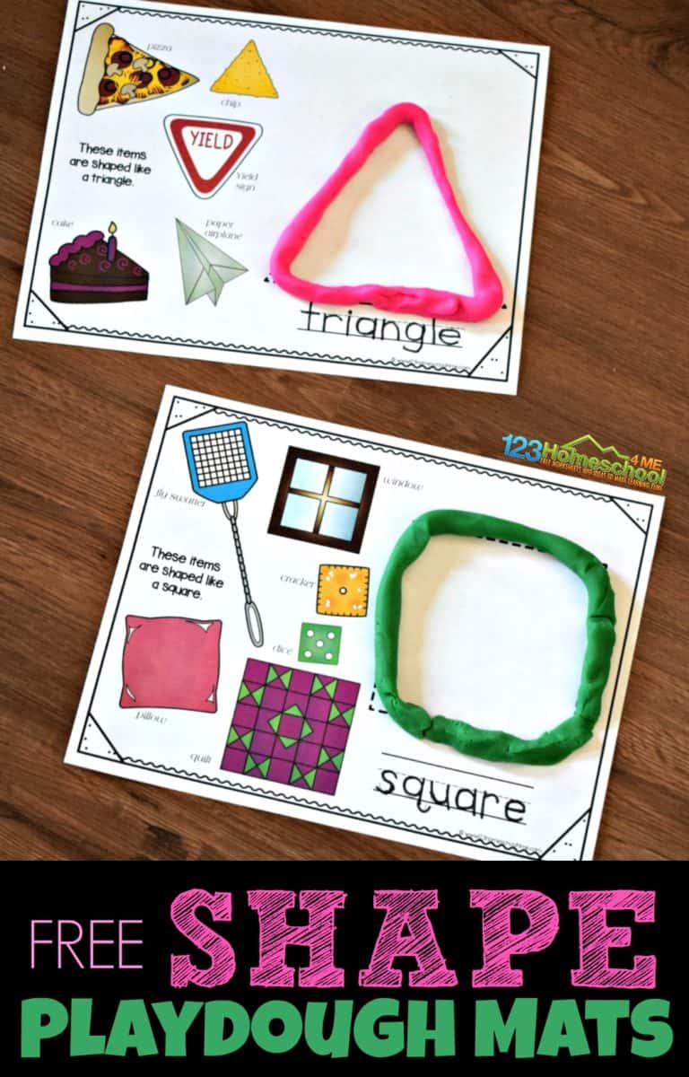 🔵🔺🟨 FREE Printables Shapes Games for Kindergarten