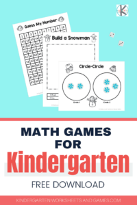 ⛄ Free Printable Kindergarten Winter Math Games for Winter