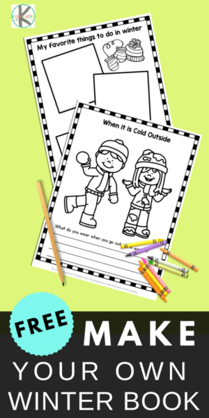 FREE Winter Worksheets for Kindergarten and Preschool students - kids will have fun making their own printable book as they use this writin prompts with space to draw pictures to recall winter activities #winterprintable #winterworksheets #kindergarten #prek