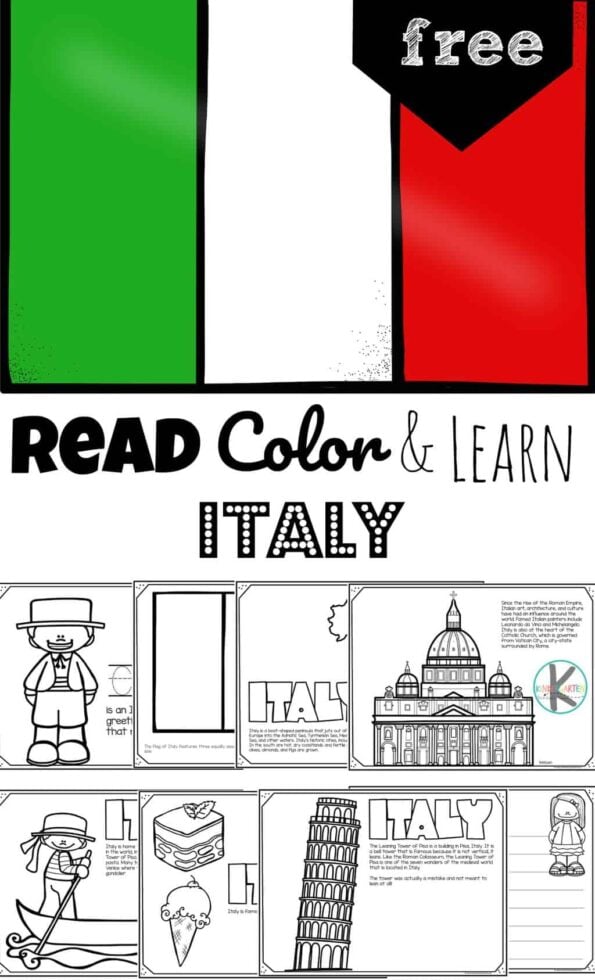 FREE Italy Coloring Pages - Read, Color &amp; Learn