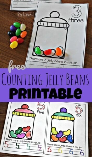 jelly bean counting worksheet