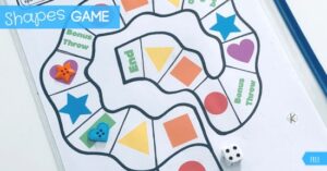 🔵🔺🟨 FREE Printables Shapes Games for Kindergarten