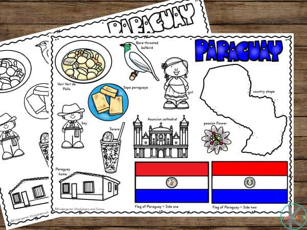 FREE Paraguay Coloring Pages