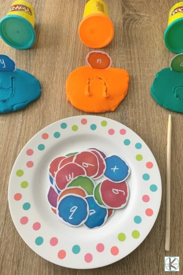 Playdough Letters Activity (with free printable)